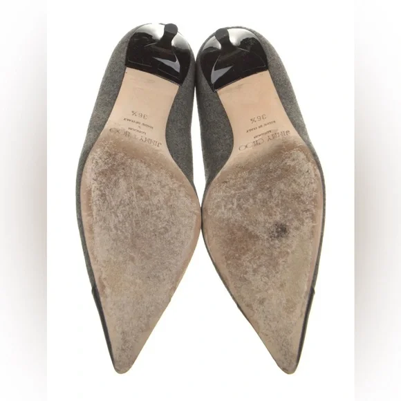 Jimmy Choo pumps wool leather trim size 6.5 - Picture 5 of 5